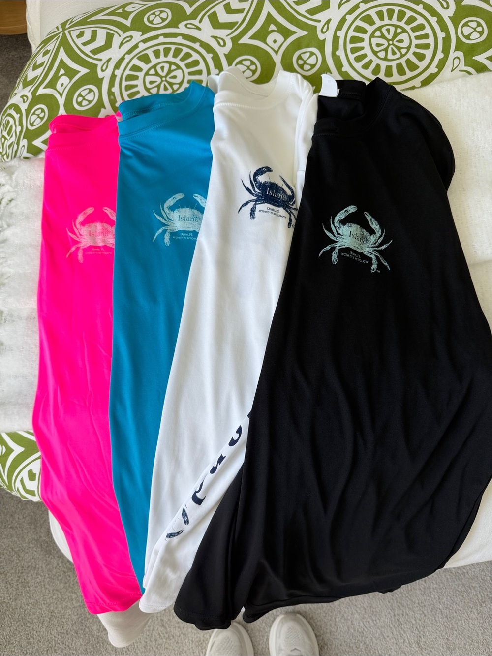 UV Protection Crab Island Destin long sleeved tee bundle.
